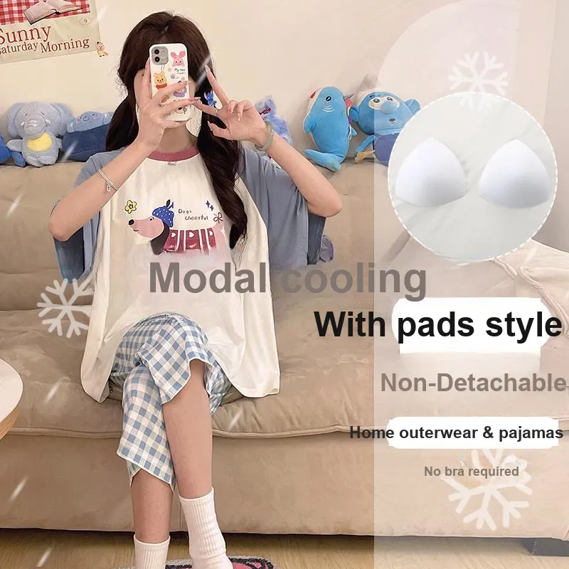 OUSHIBO Pajama Set Women's Image Color-2