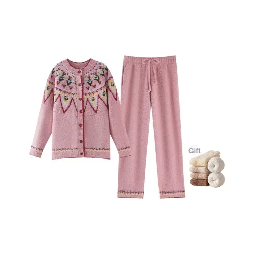 ZumashL Luxury Designer Series Пижамный комплект Женские Светлый SNOWBERRY Красный