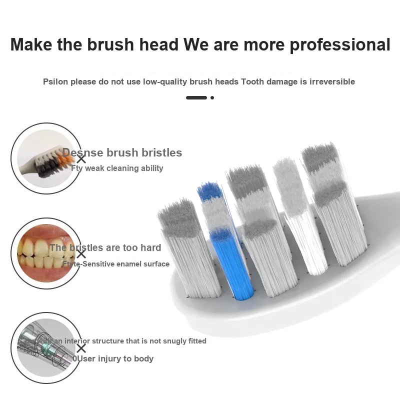 EIYEAH Compatible With Usmile Toothbrush Heads Professional Soft Bristle Replacement Heads-17