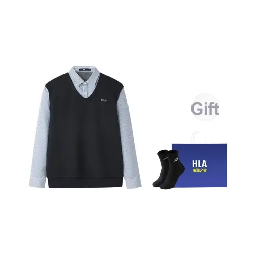 HLA Темно-синий 48 Мужской Трикотаж