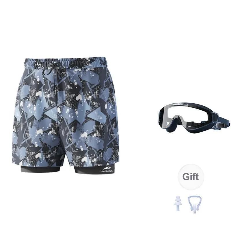 DOUBLEFISH Swimming Sets Polyester Elastane Beach Pool Snorkeling Men's-9