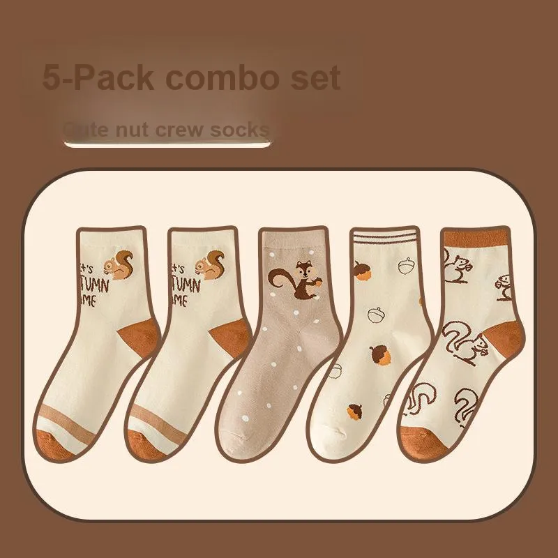 Gentle Welcome Mid Calf Socks Women's 5 Pack-6