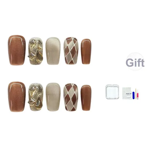 HUYONG [Cold Brew Кофе] Коричневый Ромб Узор Кошачий глаз Средний LADDER