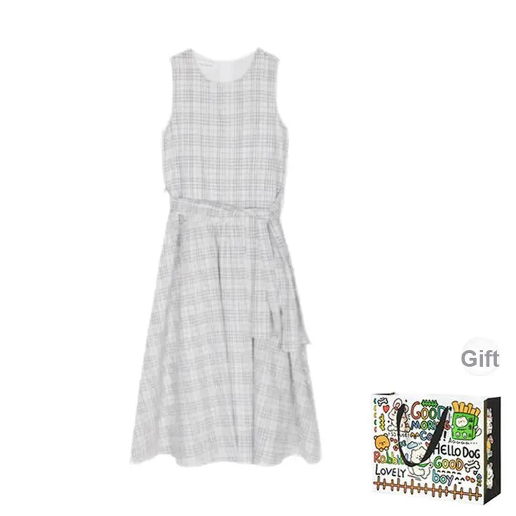 OURUOKE Sleeveless Dress Women's-0