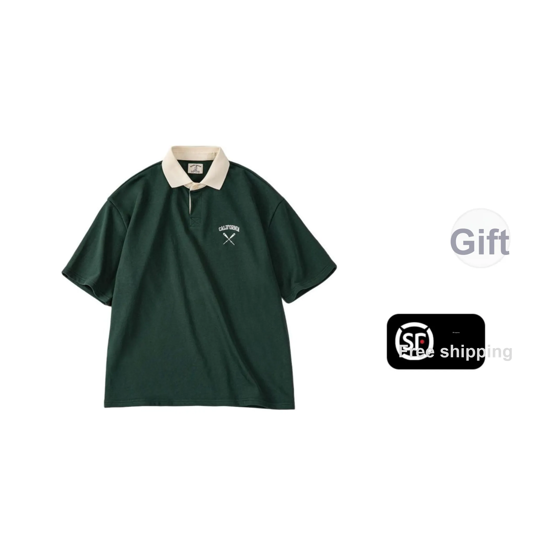 MADEN Polo Shirts Men Dark Green