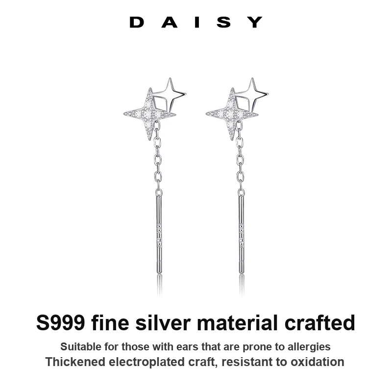 Daisy Dream Full Sterling Silver Earrings Women's-2