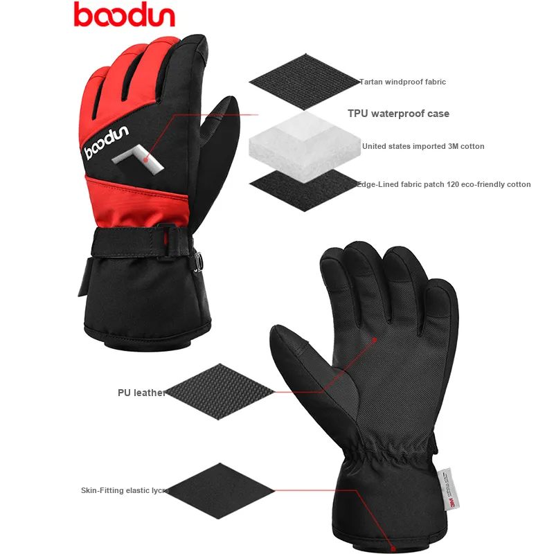 BOODUN Winter Family Skiing Gloves-8