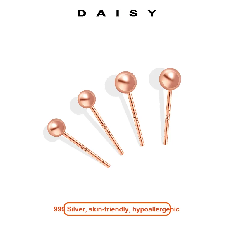 Daisy Dream 999 Fine Silver Stud Earrings Women's-2