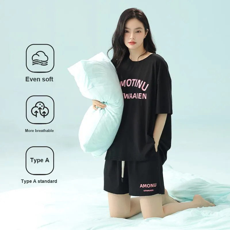 XIAFENYAN Pajama Set Women's Black-3
