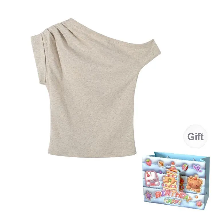 BRASS SCOUT T Shirts Women's Light Gray Shopping Bag-1