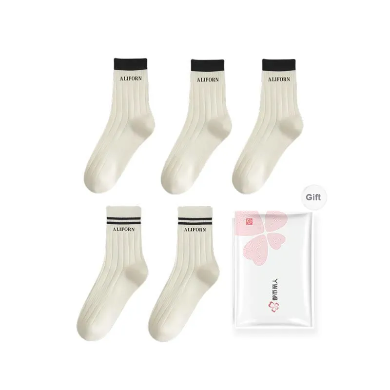 Urban Beauty Mid Calf Socks Women's 5 Pack-8
