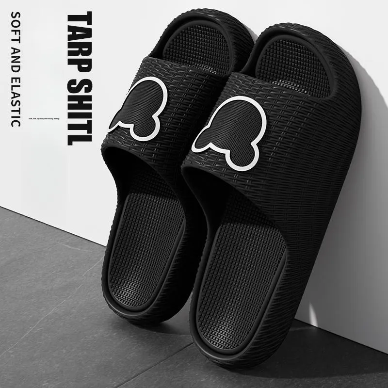 Foot Recreation Minimalist Style Cartoon Bear Solid EVA Slippers, Summer Slip Resistant Slippers, Unisex, Home Slippers-22