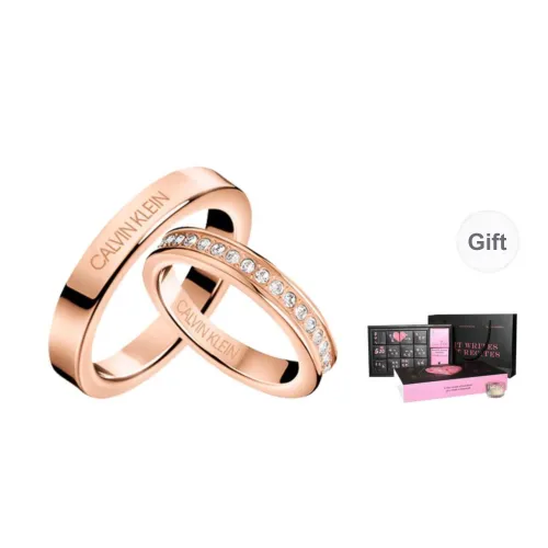 CALVIN KLEIN Titanium Steel Couple Rings Combination Unisex