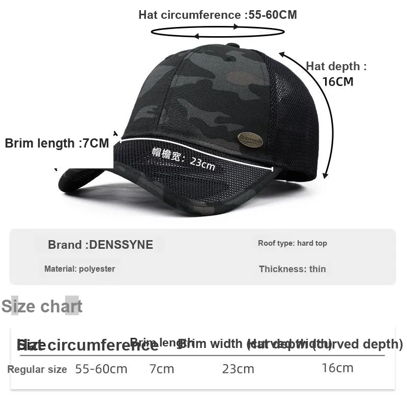 DENSSYNE Polyester Baseball Caps Men's-5