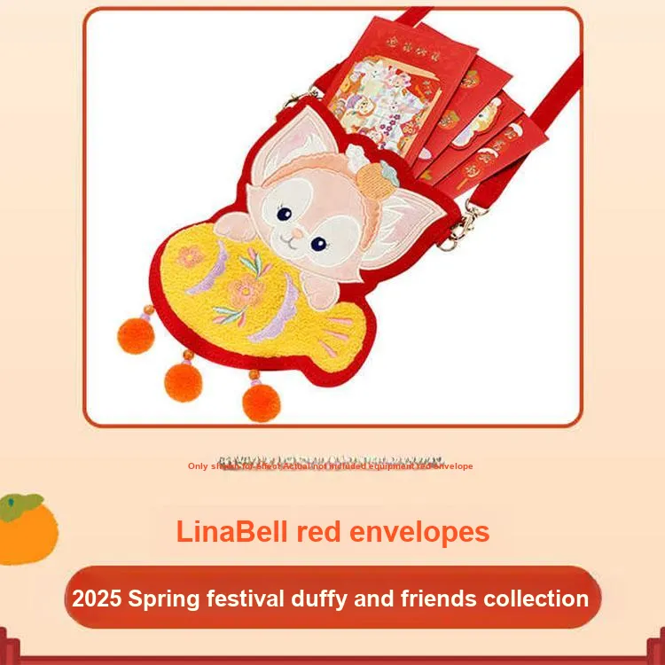 Disney 2025 Spring Festival Duffy And Friends Cotton Fabric Shoulder Bag, Crossbody Bag Women's Multicolor-1