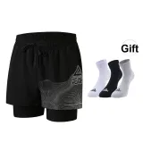 Black Silver Shorts (Includes 3-Pack Mixed Color Socks)