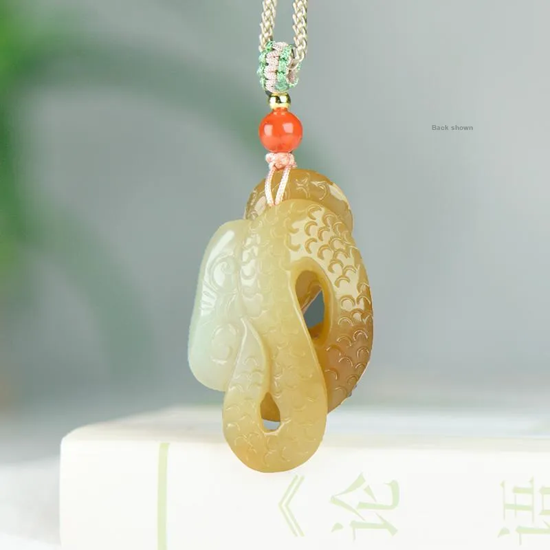 KUNYUYAO Hetian Jade Pendants White Jade Unisex-57