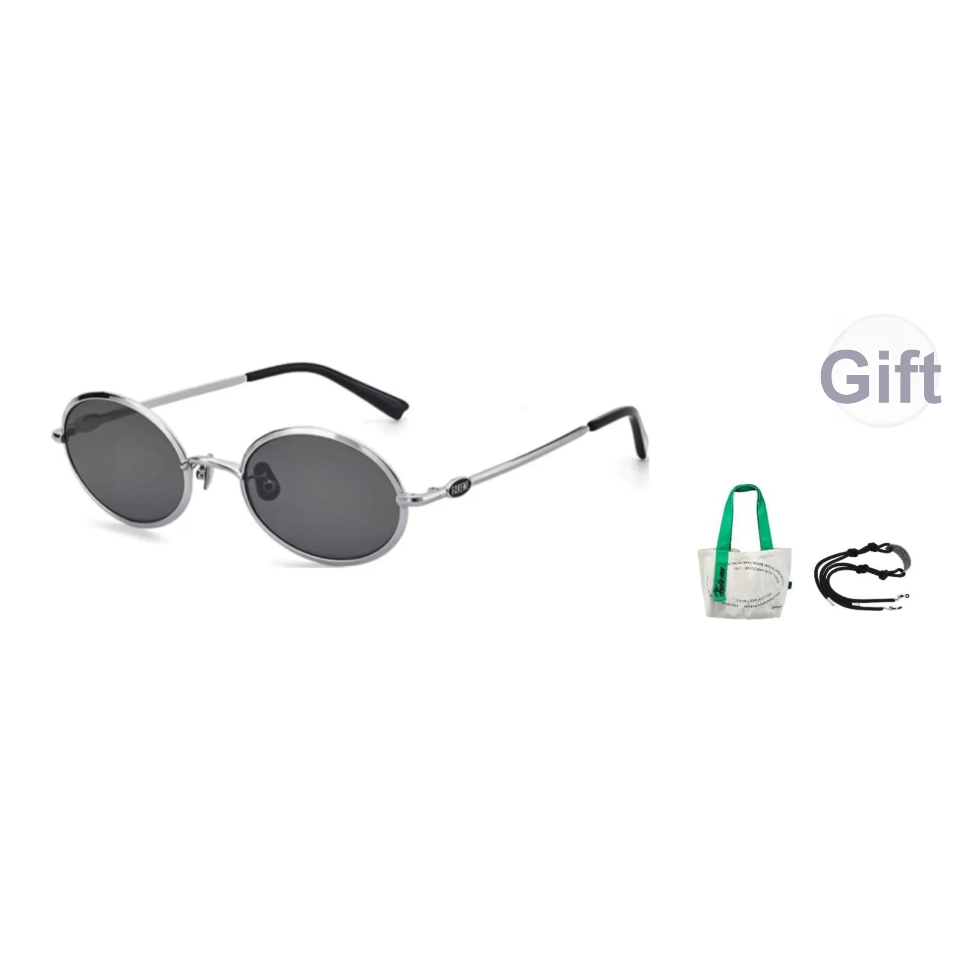 Fakeme Металл OVAL SUNGLASSES Унисекс Серебряный