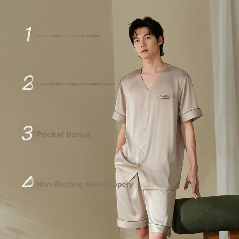 Xuan Liang Pajama Set Men's Gift Box Set Tea Gray-2