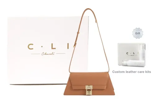 C.LI Cow Leather Shoulder Bag Regular Women's Sugar Bag Brown