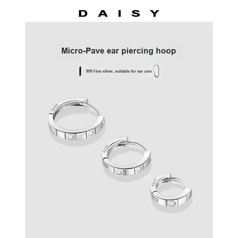 Daisy Dream 999 Fine Silver Earrings Women's-4
