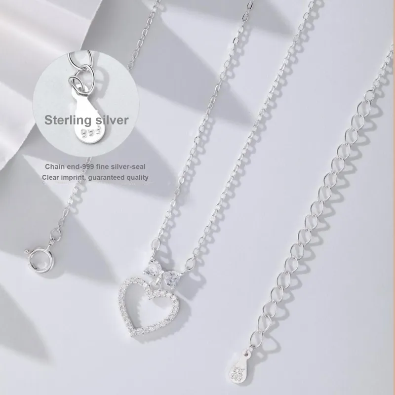 MISS WEI 999 Fine Silver Necklaces Women's-4