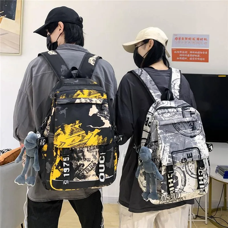 PULEWEI Nylon Backpack Unisex Multicolor-23
