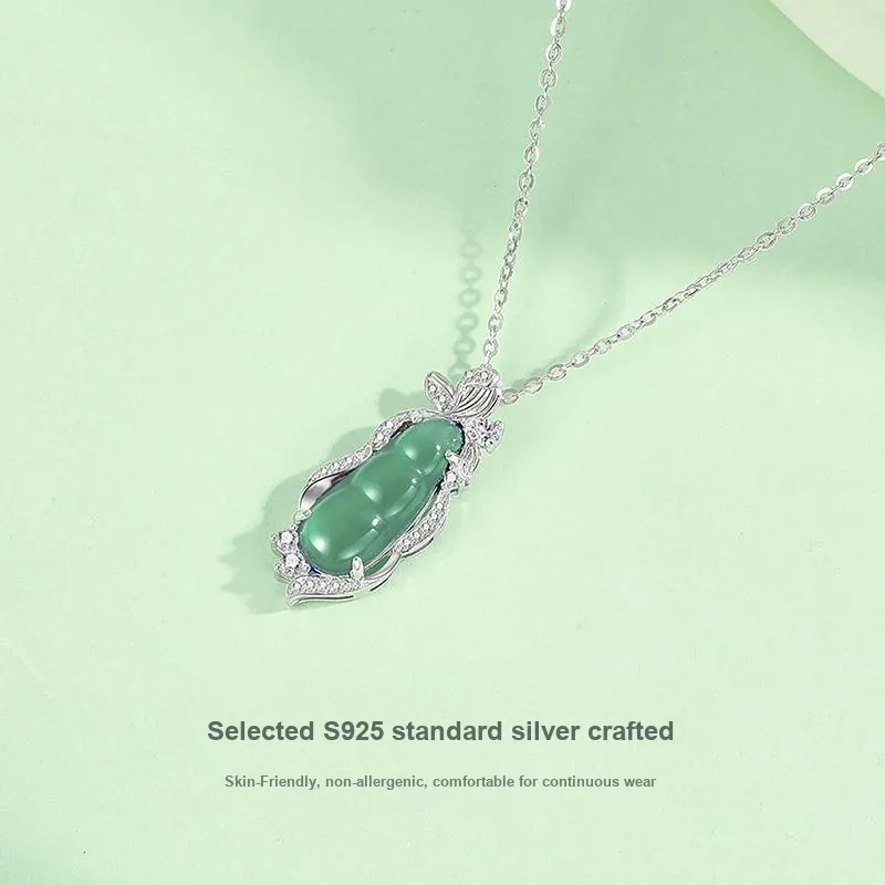 Long Fu Glutinous Jade Necklaces Women's-3