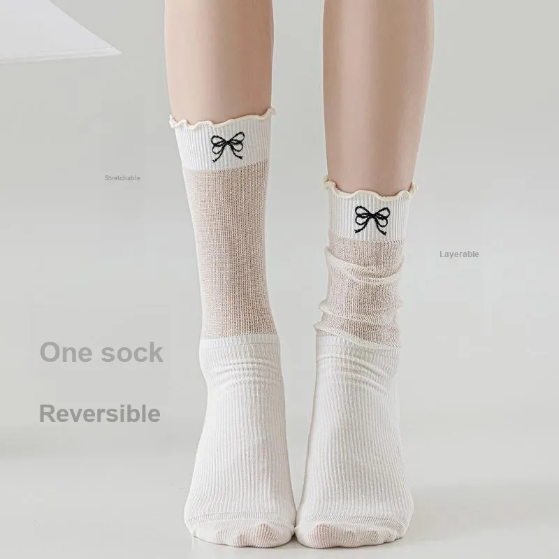 JIAZINI Mid-Calf Socks Women's Combo Set-18