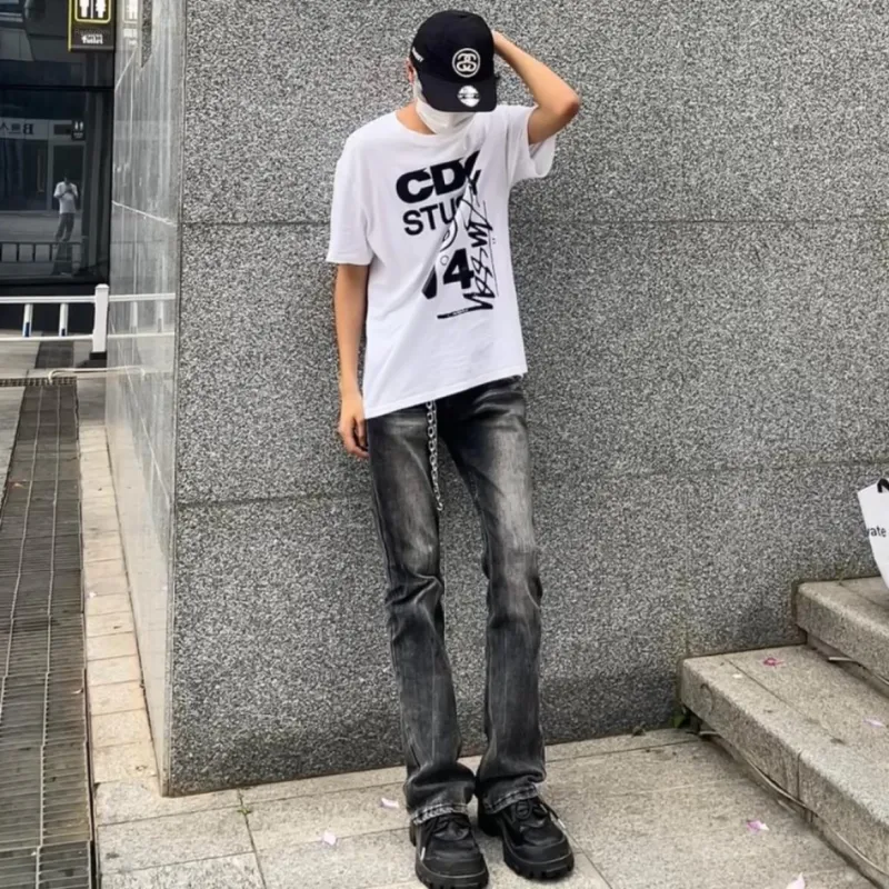 NVRFRGT Jeans Unisex Black Gray Color-2