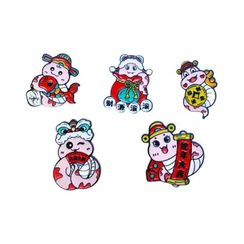 VERENA REINE Alloy Pendants Unisex Multicolor Drip Glaze