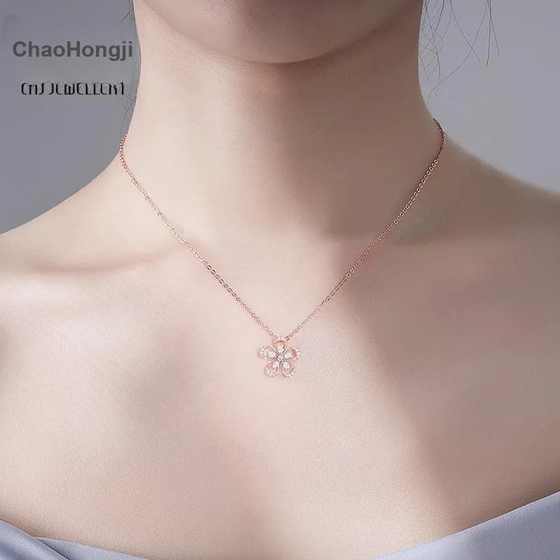 CHAOHONGJI S925 Silver Necklaces Women's-4