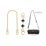 Black Four-Leaf Clover Extender Chain (Heart Clasp)+Decorative Chain 35cm
