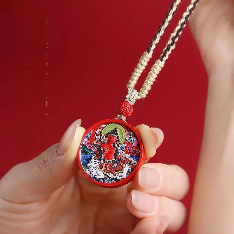 Sima Is Ethereal Reconstructed Cinnabar Pendants Unisex-22