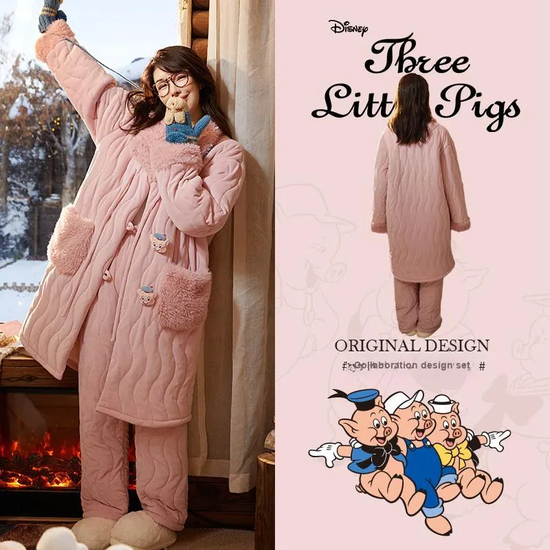 Gongdie x Disney Pajama Set Women's Pink-1