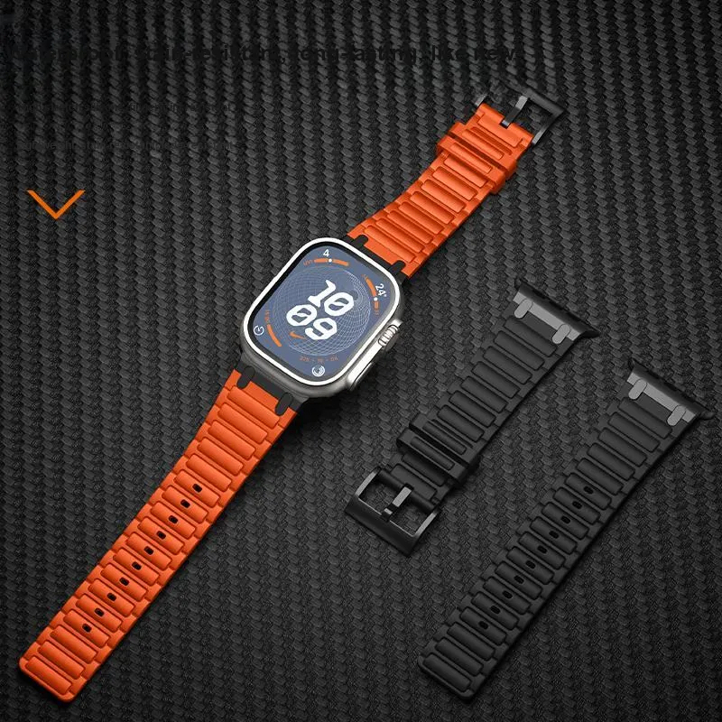 Vobafe Apple Compatibility Watch Band 38/40/41/42/44/45/46/49mm Silicone Material-1
