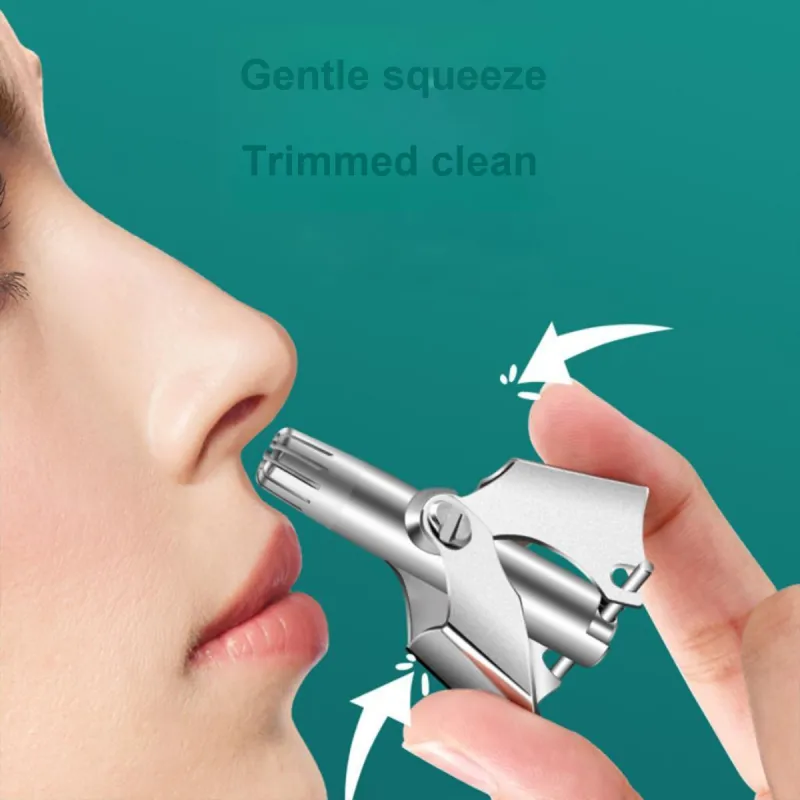 SHANGYELAMEILA Nose Hair Trimmer With Stainless Steel Manual Shaving Blade Trimmer-2