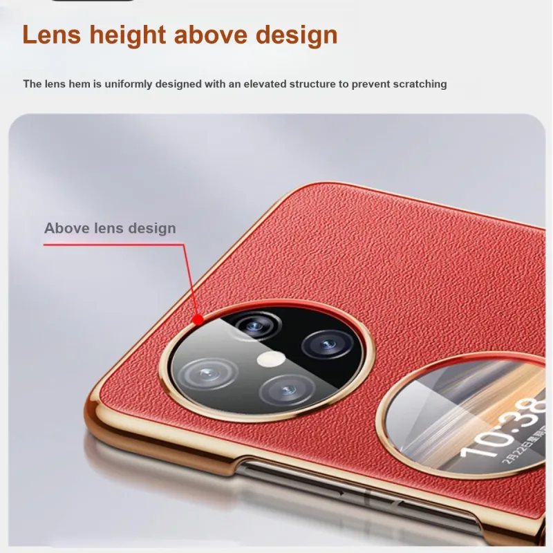 Andmo Genuine Leather Material Lightweight Skin Friendly Foldable Display Case For Huawei Pocket2 Phone Cases-5