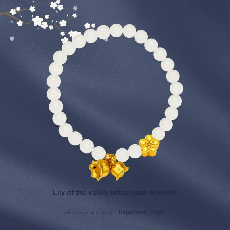 Andaozi Hetian Jade Bracelets White Jade Women's-1