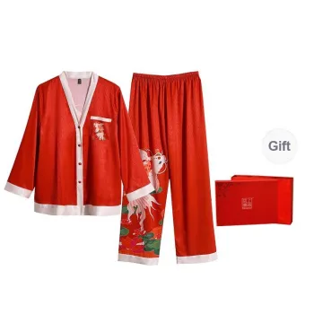 Shanghai Story Pajama Set Women's Gift Box Set Red Koi Fish