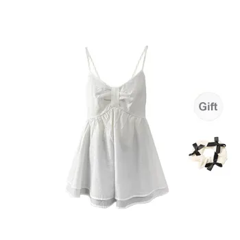 TORIGHT Camisoles Women's White+Bowknot Hair Tie Comes With