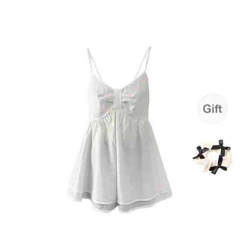 TORIGHT Camisoles Women's White+Bowknot Hair Tie Comes With