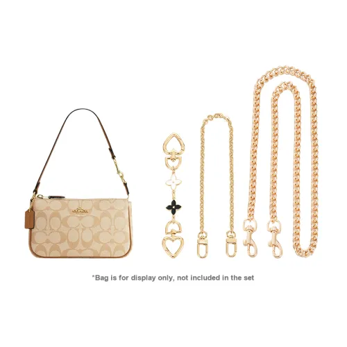 Juju Jimmy Shoulder Strap Bag Gold-Tone Decoration Chain+Four-Leaf Clover Extension Chain+Extension Chain