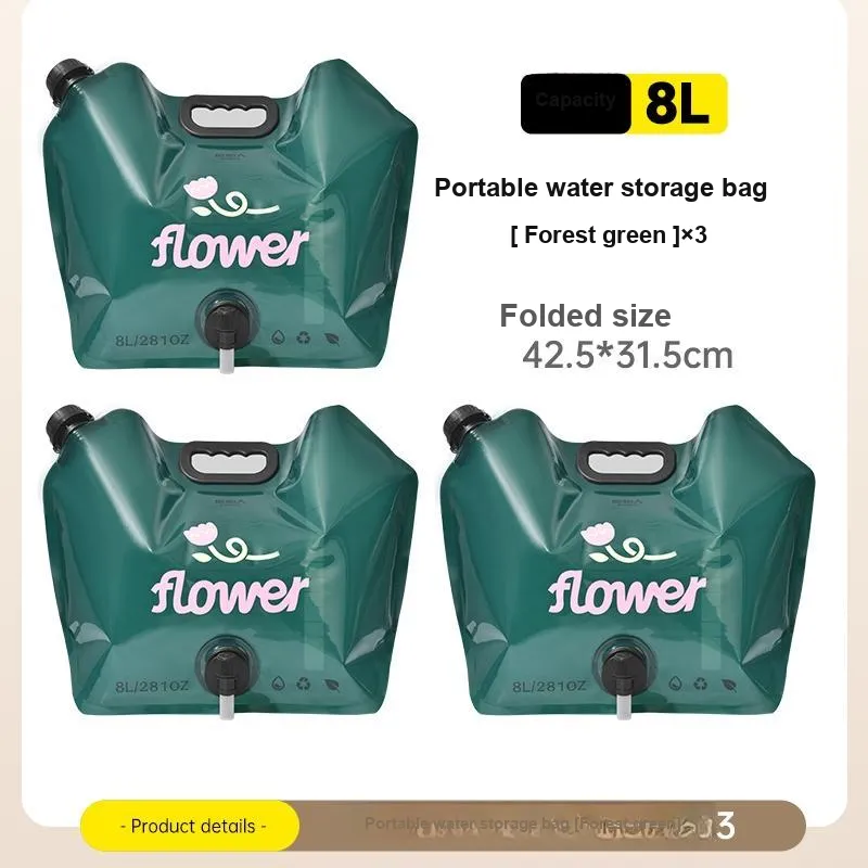 Primitive Outdoor Water Equipment Leather Water Bag/Water Bladder 8L Camping, Hiking, And Picnic Gear PE-15