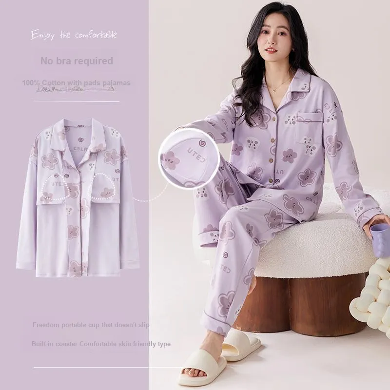 Pretty Lady Pajama Set Women's Taro Purple-3