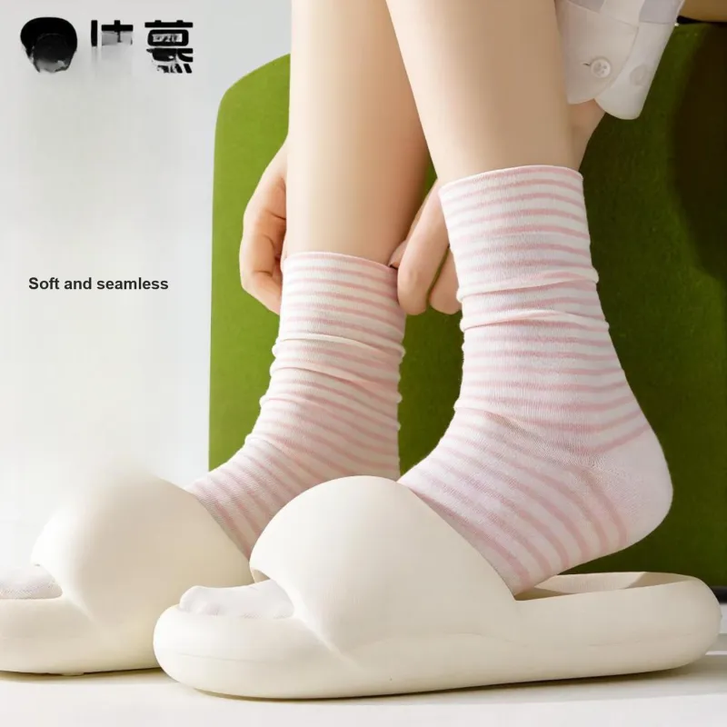 Temooues Knee-High Socks Women's Shopping Bag Combo Set-35