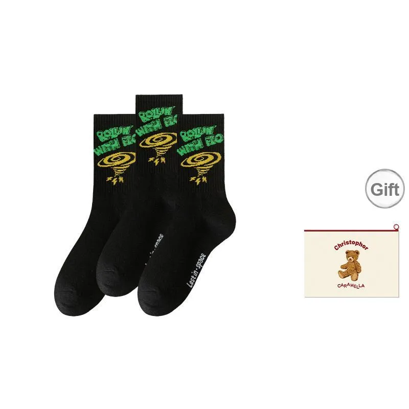 Caramella Mid-Calf Socks Men's Shopping Bag Combo Set-10