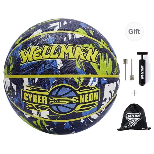 WELLman PU Basketball Yellow Size 7 Ball Street Training Competition Unisex