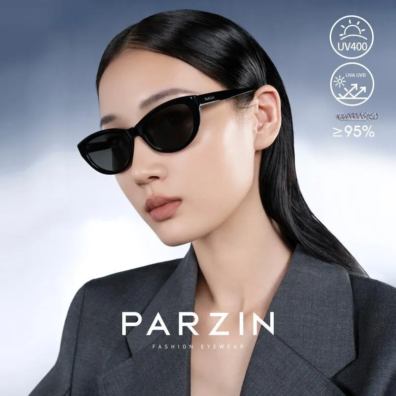 PARZIN Plate Frame Cat Eye Sunglasses Unisex-3