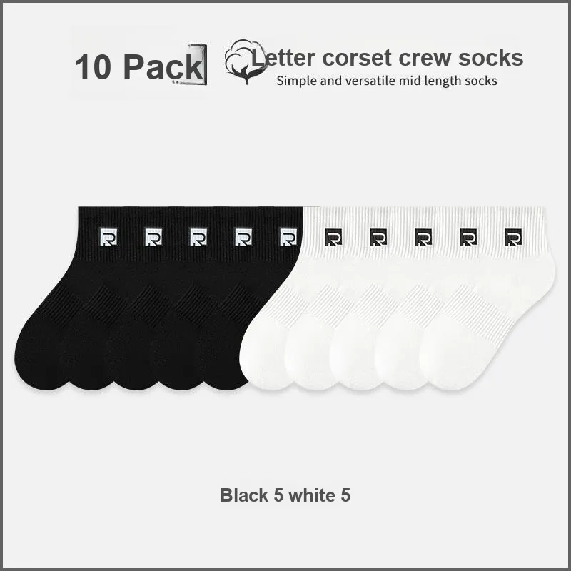 KJ Mid Calf Socks Men's Box Of 10 Packs-9